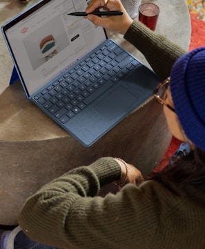 a person using a laptop