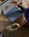 a person using a laptop